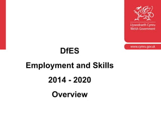 DfES 
Employment and Skills 
2014 - 2020 
Overview 
 