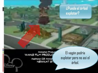 El vagón podría explotar pero no así el árbol. 