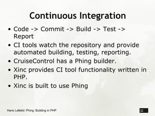 Phing: Building with PHP