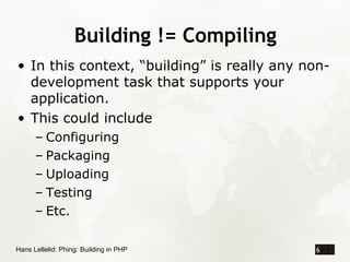 Phing: Building with PHP