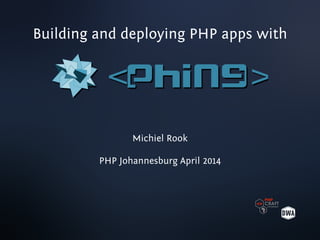 Building and deploying PHP apps with
>< ><
Michiel Rook
PHP Johannesburg April 2014
 