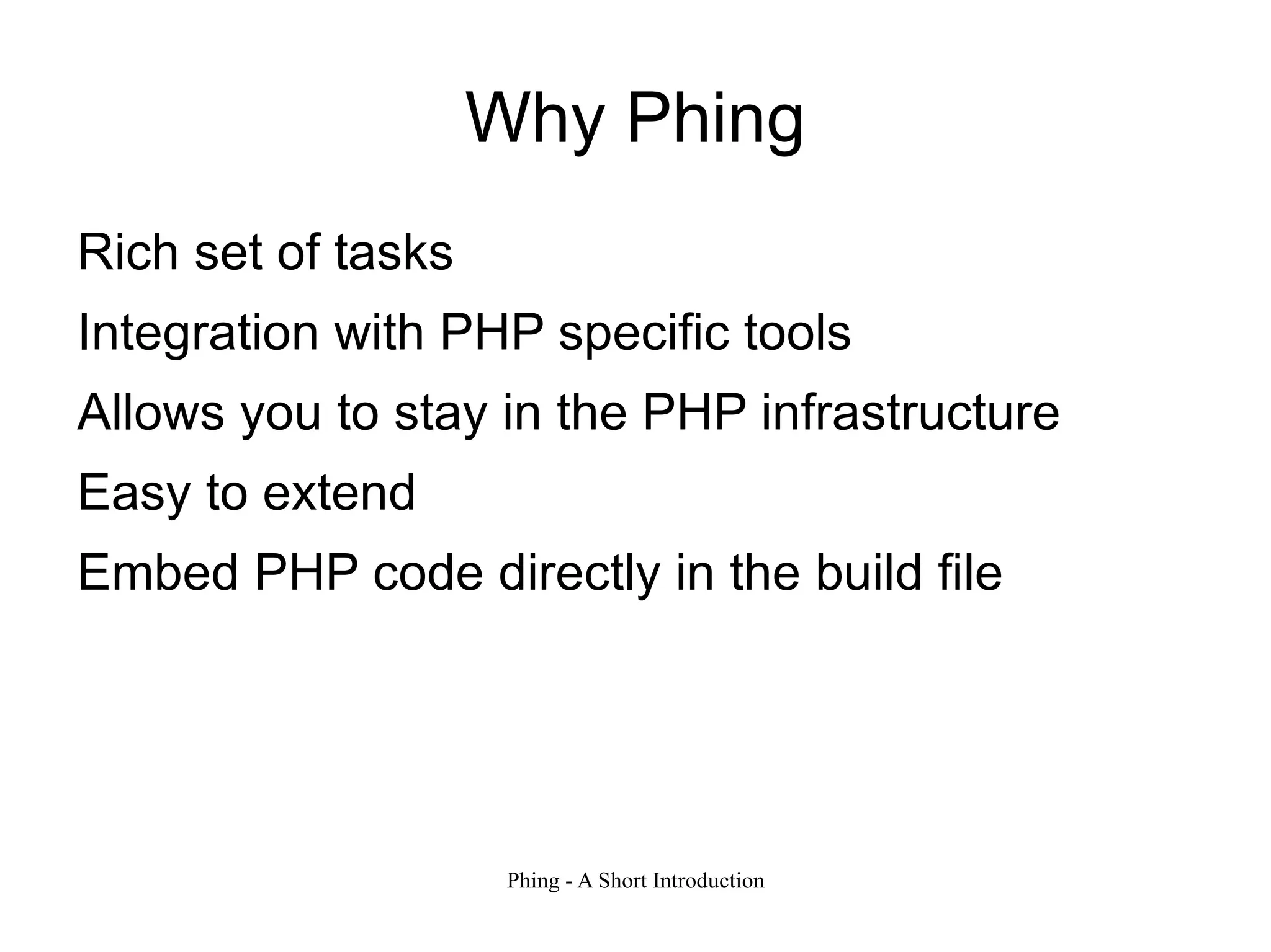 Features Scripting using XML build files 