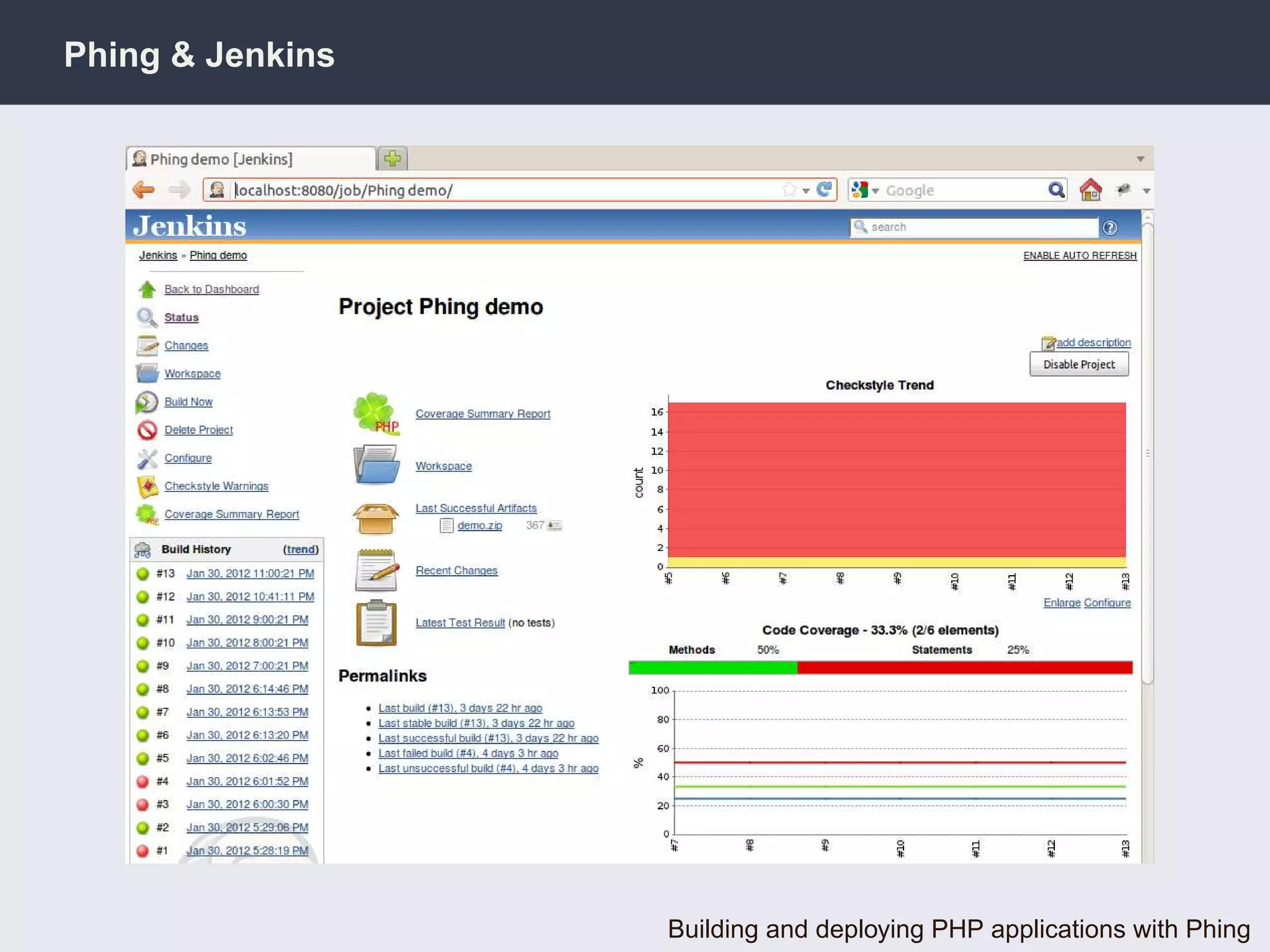 Phing & Jenkins




                  Building and deploying PHP applications with Phing
 