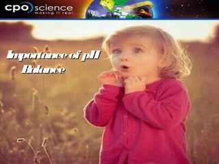 Importanceof pHImportanceof pH
BalanceBalance
 