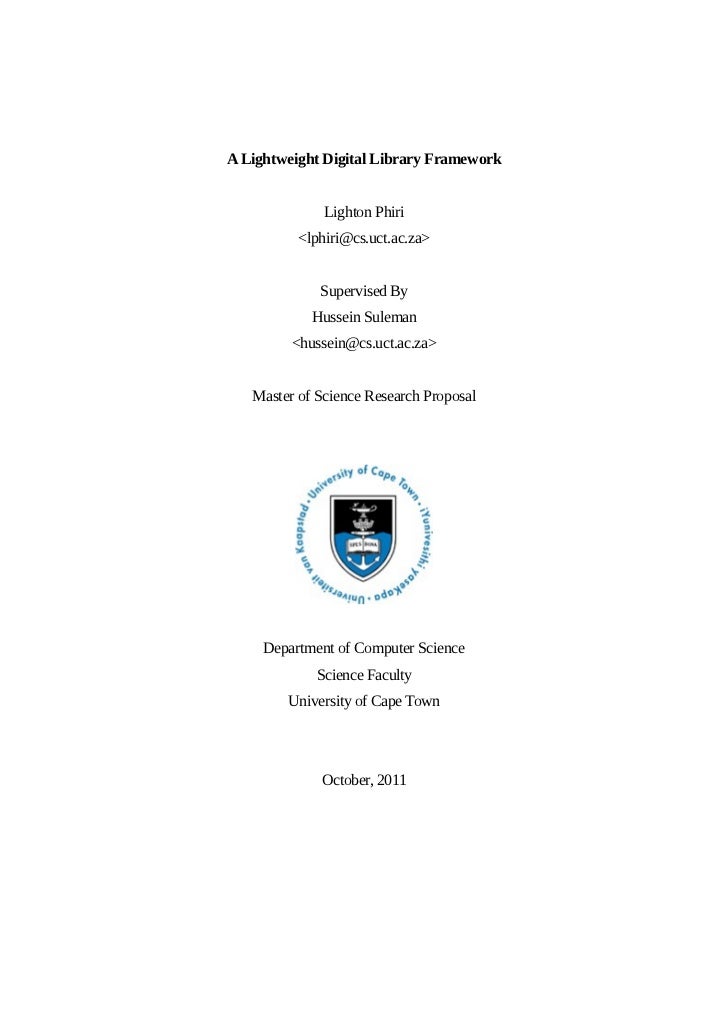 Master thesis proposals on computer science