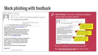 Mock phishing with feedback
 