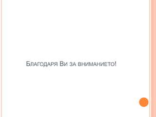 БЛАГОДАРЯ ВИ ЗА ВНИМАНИЕТО!
 
