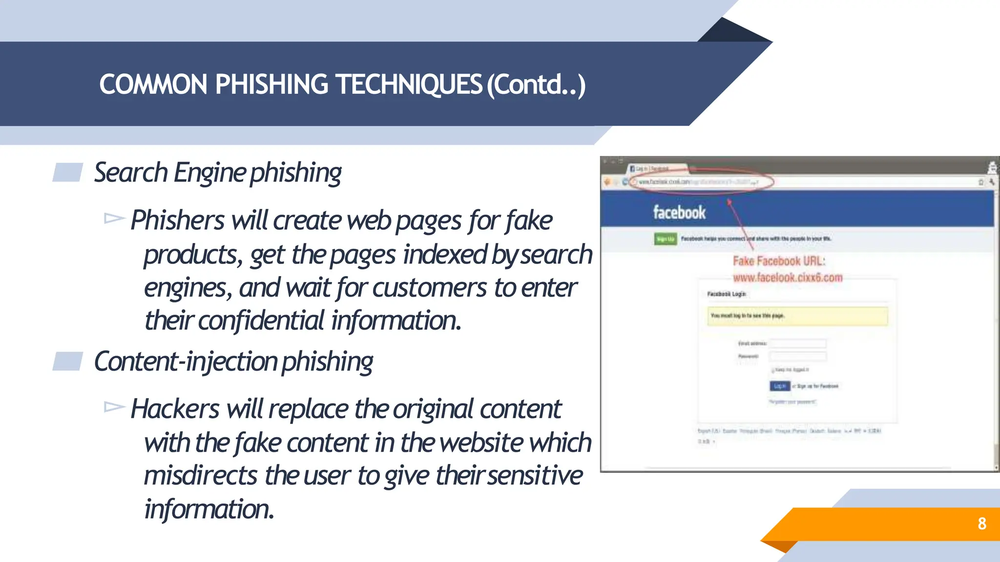 Search Engine Phishing Example phishing attack - man in the middle.pptx