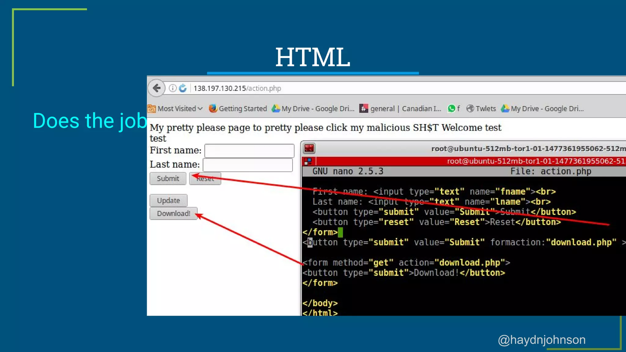 @haydnjohnson
HTML
Does the job
 