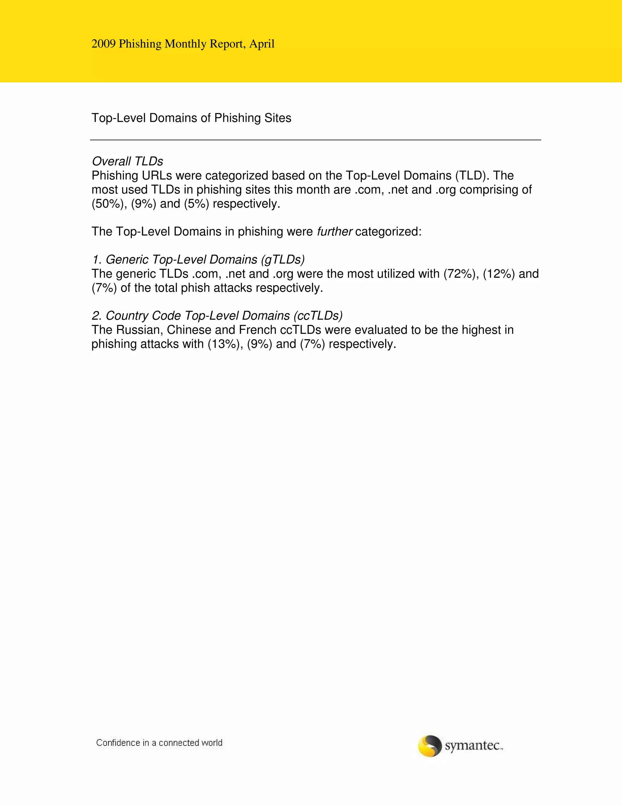 Symantec Physhing Report Aprile 2009