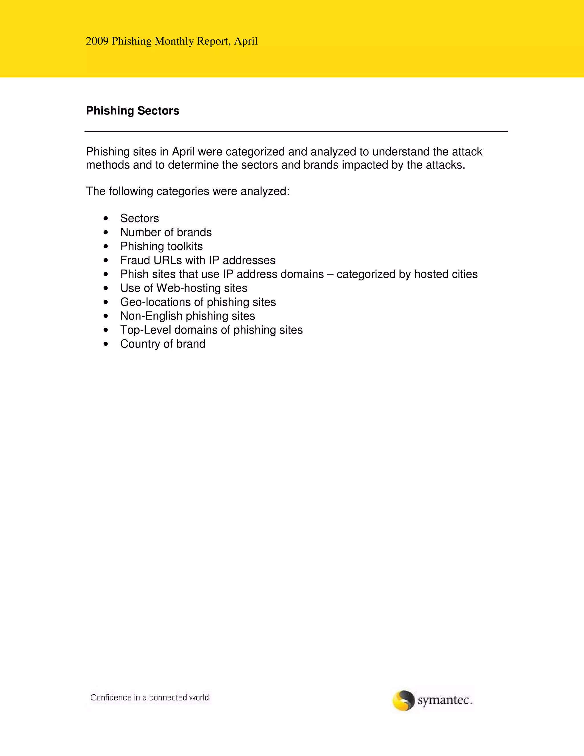 Symantec Physhing Report Aprile 2009