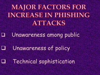  Unawareness among public
 Unawareness of policy
 Technical sophistication
 