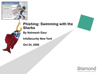 Phishing: Swimming with the Sharks By Nalneesh Gaur InfoSecurity New York Oct 24, 2006 