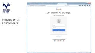 Infected email
attachments
 