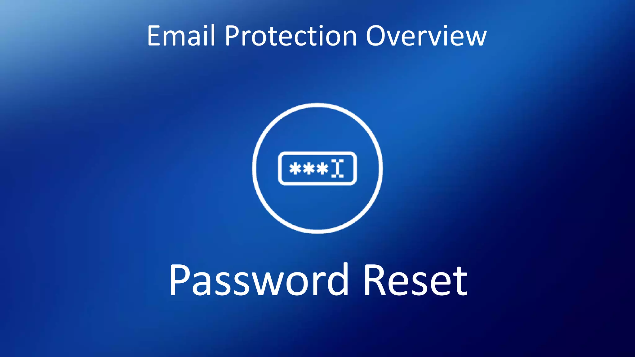 Email Protection Overview
Password Reset
 