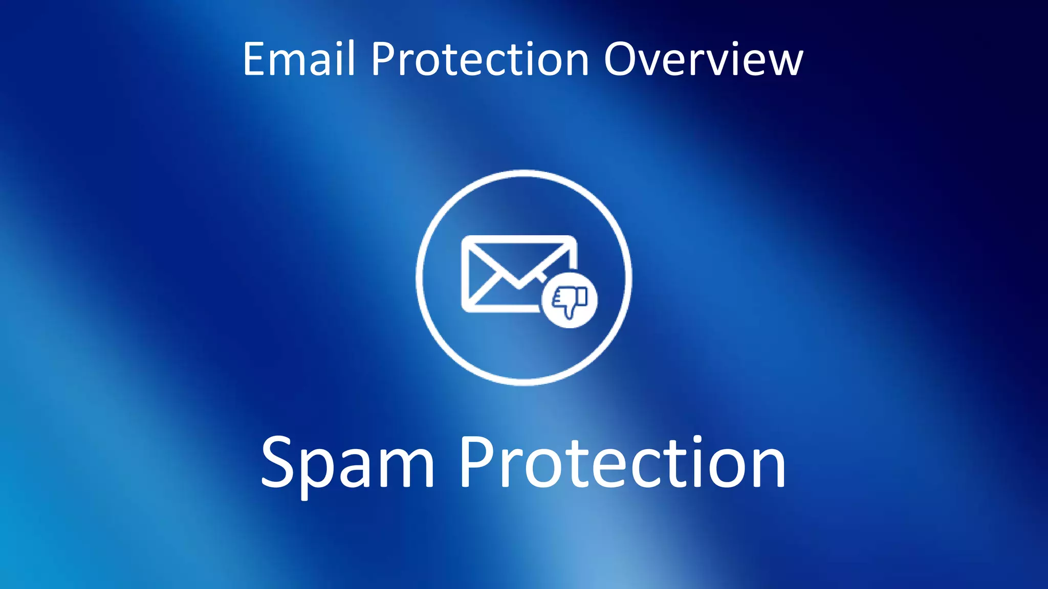 Email Protection Overview
Spam Protection
 