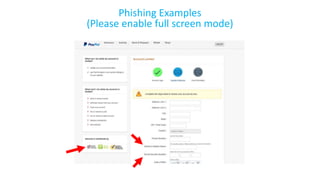 Phishing Examples
(Please enable full screen mode)
 