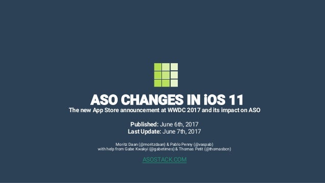 Aso Changes In Ios 11