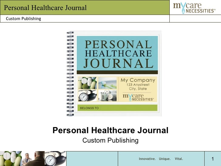 personal healthcare journal personal health journal