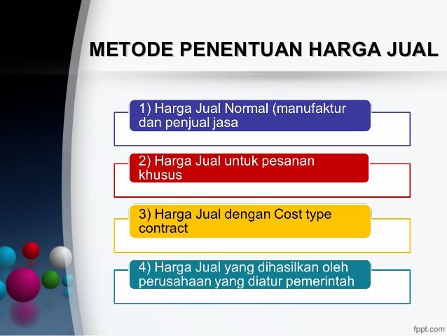 Ppt Penentuan Harga Jual
