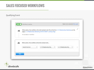 @paulmanz
SALES FOCUSED WORKFLOWS
Qualifying Event
 
