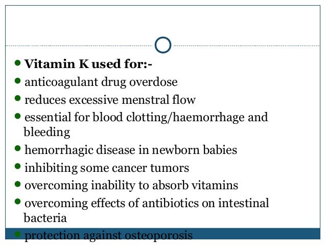 warfarin antidote vitamin k