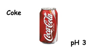 Coke

pH 3

 