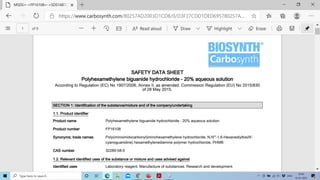 PHMB - Polyhexamethylene Biguanide