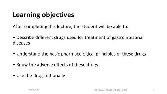 PHMD 444_GIT Pharmacology_Prof Banga_Final.pptx