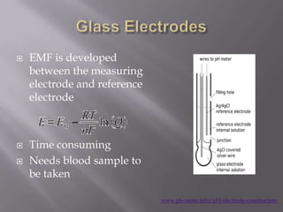 Diagnosis of effect of a particular drug on the patientBlood pH is very tightly regulated in human body generally lies between 7.3-7.5Acute changes in blood pH induce powerful regulatory effects at the level of the cell, organ, and organismThe pH of blood plasma and various other body solutions is tightly regulated variables in human physiology