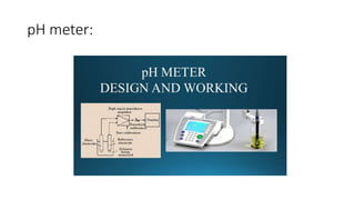 pH meter:
 