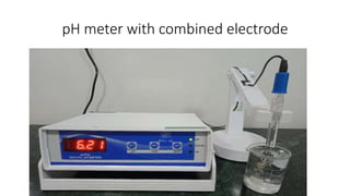 pH meter with combined electrode
 