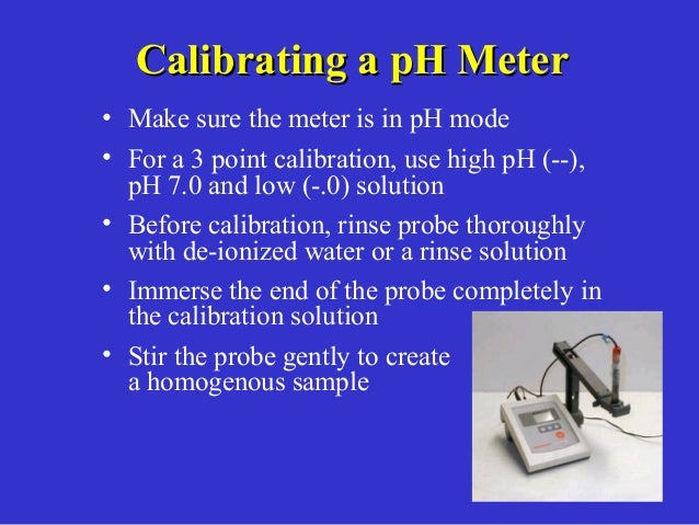 P h meter use and calibration