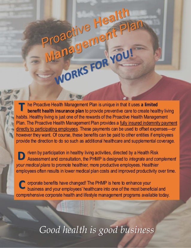 Proactive Health Management Plan Employer Overview