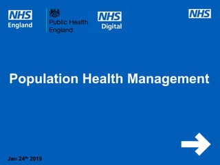 Population Health Management
Jan 24th 2019
 