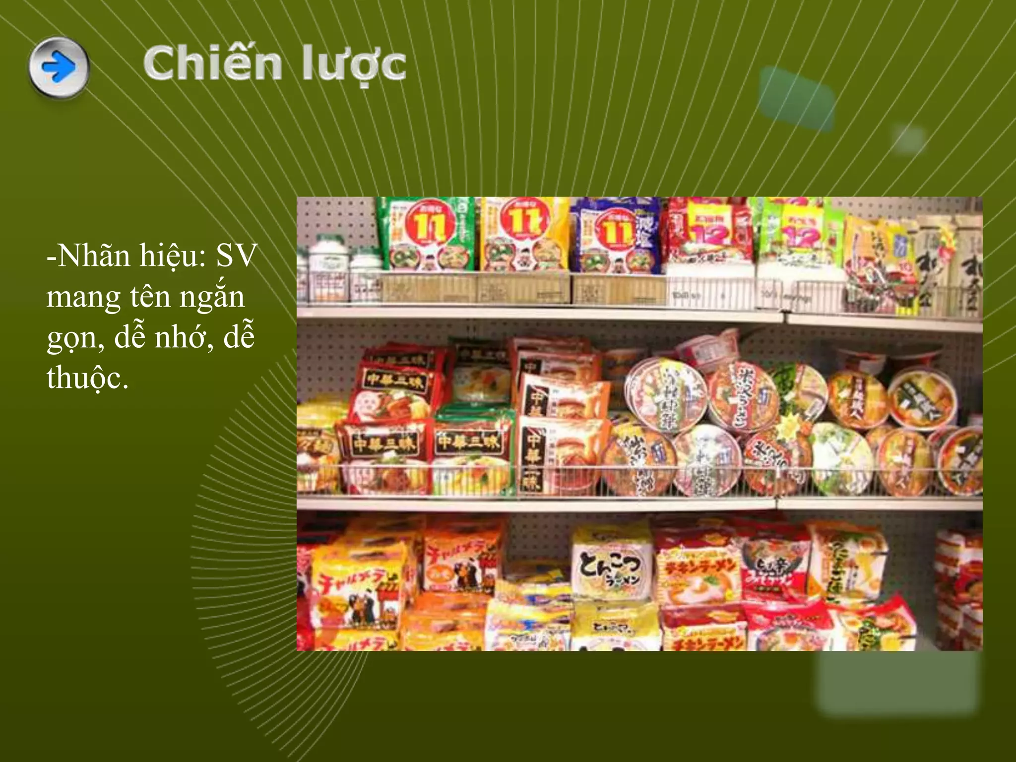 -Nhãn hiệu: SV
mang tên ngắn
gọn, dễ nhớ, dễ
thuộc.
 
