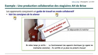 Gilles Le Page – mars 2017
Les « MOOCs »

MOOC = Massive Online Open Courses,

Littéralement : cours en ligne ouvert et accessible au plus grand nombre.

Les partcipants sont dispersés géographiquement (enseignants et élèves)

Les partcipants communiquent uniquement par Internet.

Des ressources éducatves libres sont le plus souvent utilisées.

Les partcipants sont très nombreux : il arrive fréquemment que plus de 5000
personnes soient réunies pour un cours.
 