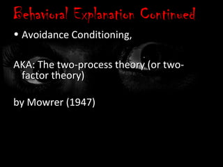 A2 Psychology CIE Phobias | PPT