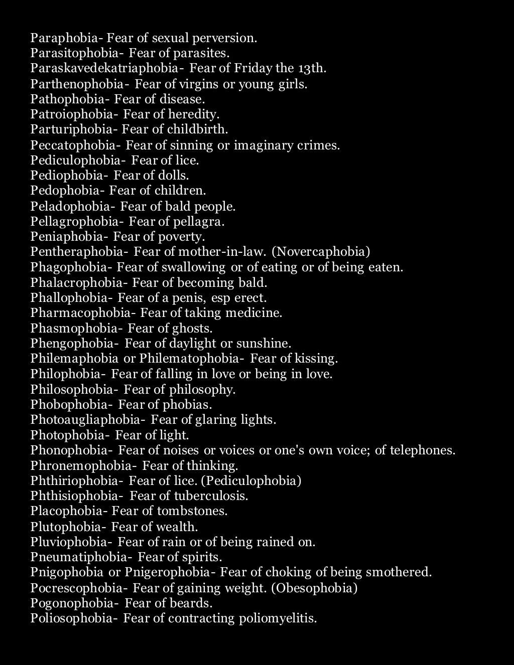 Different Types of Phobia