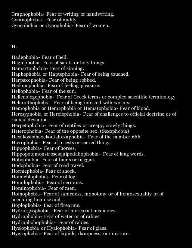 Help writting papers phobia