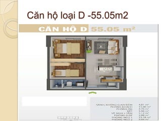 Căn hộ loại D -55.05m2
 