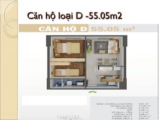 Căn hộ loại D -55.05m2
 