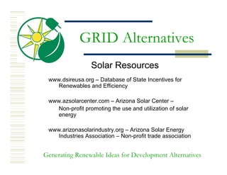 Phoenix   Grid Alternatives Solar Rehabilitation Presentation