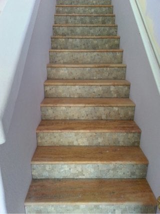 Phoenix Custom Travertine Tile Stair Treads and Risers Kitchen AZ LLC