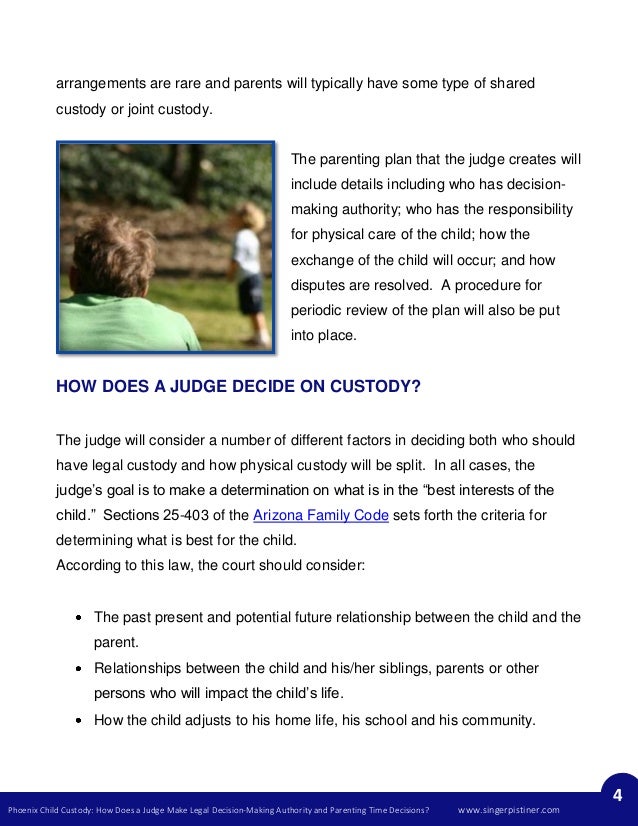 Phoenix Child Custody How Does A Judge Make Legal DecisionMaking