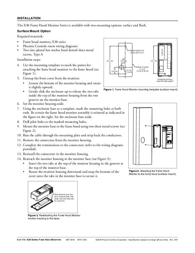 Phoenix Controls Fume Hood Monitor Manual