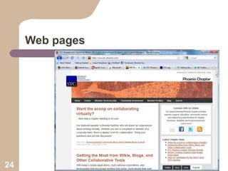 Web pages

24

 
