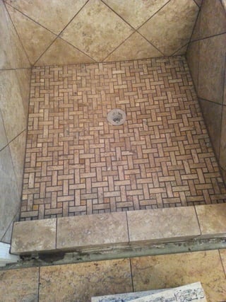 Phoenix Custom Travertine Tile Shower Remodeling Contractor Projects