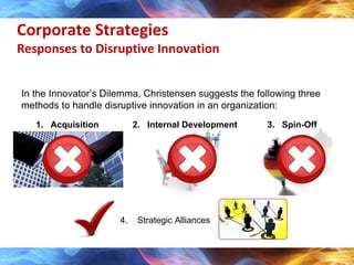 Moneris’ Disruptive Innovation Strategy
Internal Development & Strategic Alliances
• Recognizing the disruptive impact of ...