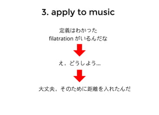 def : (homology)
H (K) = Z (K)/B (K) : homologyk k k
Z (K) = ker(d ) ⊂ K : cyclek k k
B (K) = Im(d ) ⊂ C (K) : boundaryk k+1 k
lemma の 2 から次の定義ができる
 